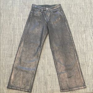 Wild Fable Metallic Silver Wide-Leg Jeans